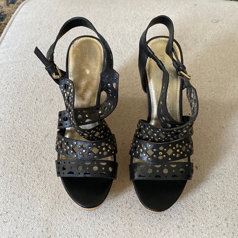 Black/Tan Wedges.  Brand Ivanka Trump.  Size 7